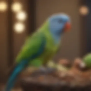 Online retailer showcasing parakeets