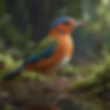 A high-resolution image of various bird species in their natural habitats.