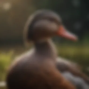 An informative depiction of the physical and environmental factors influencing duck grooming habits.