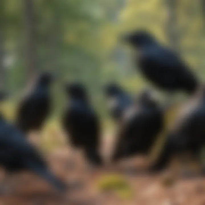 A group of crows in their natural habitat