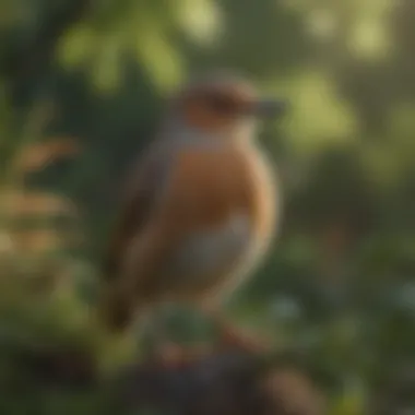 A vibrant scene showcasing diverse bird species in Long Island