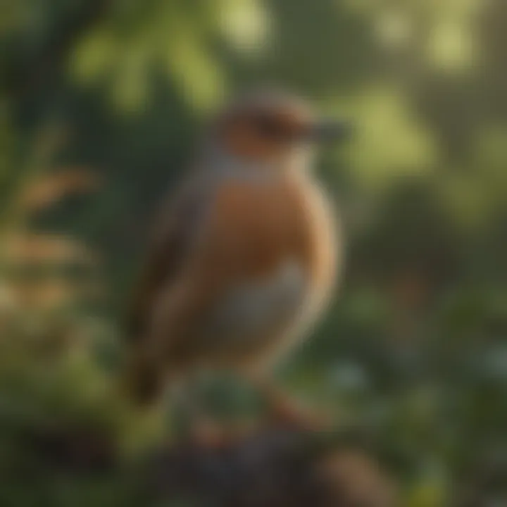 A vibrant scene showcasing diverse bird species in Long Island