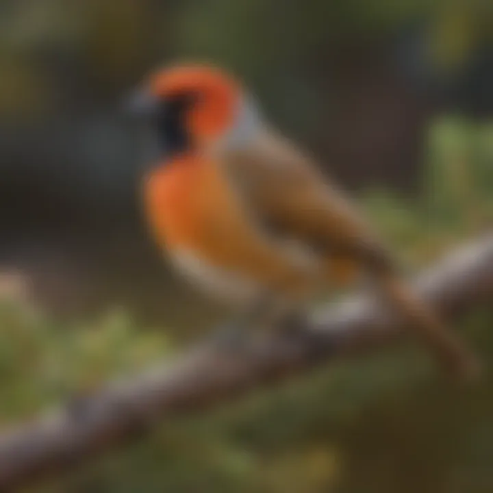 A colorful array of Southern Nevada's bird species perched on a branch.