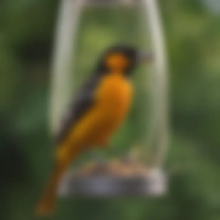 Different types of Baltimore Oriole feeders available