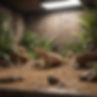 Ideal Habitat Setup for Bearded Dragons A well-decorated bearded dragon habitat showcasing natural elements