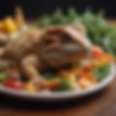 Nutritional Foods for Bearded Dragons A variety of nutritious foods suitable for bearded dragons displayed on a plate