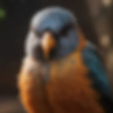 A bird preening its feathers after bathing