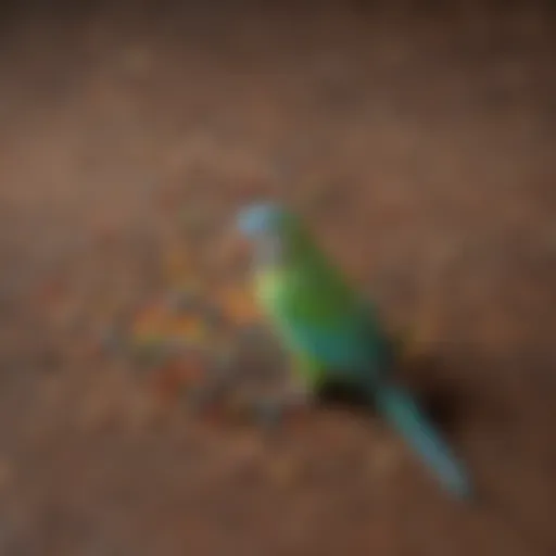 Colorful assortment of premium parakeet pellets