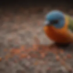 A vibrant assortment of bird pellets showcasing various colors and textures.