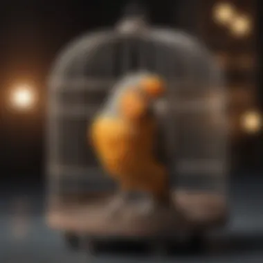 Enhanced Mobility in Bird Cages A bird cage equipped with wheels for enhanced mobility