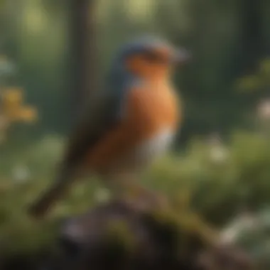 Listening to Nature's Symphony An ear attuned to nature, showcasing the beauty of listening to bird songs.
