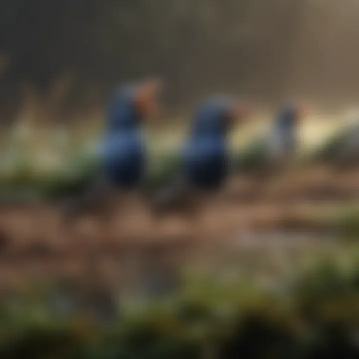 An illustration showing the sound waves produced by different birds