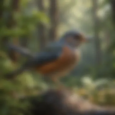 Diverse Avian Species in Their Natural Habitat A close-up of various bird species in their habitat