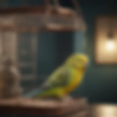 Thoughtful Design Features for Budgies Interior view of a well-designed budgie cage