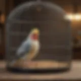 A spacious cockatiel cage showcasing ample room for movement