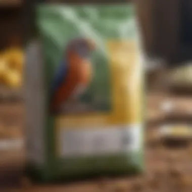 A clip showcasing nutritional labels on bird food packages