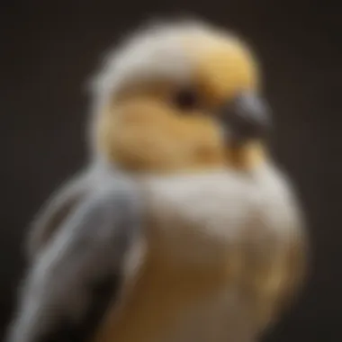 A serene cockatiel resting on a shoulder, symbolizing companionship and affection