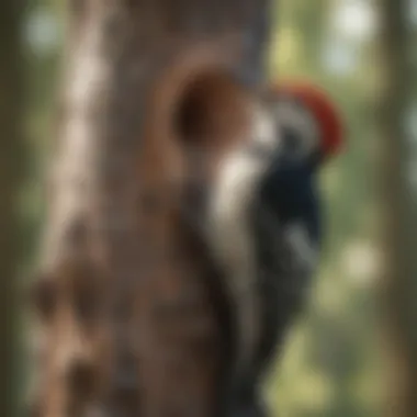 Natural environment showcasing a woodpecker's habitat