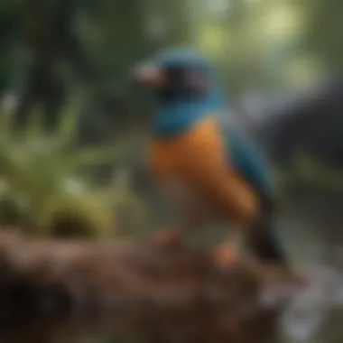 Diverse Bird Species: Inspiration for Names A serene setting with a variety of bird species in a natural habitat.