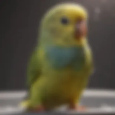 Common Mistakes in Bathing Budgies Illustration showing common mistakes to avoid while bathing budgies, with clear visual cues.