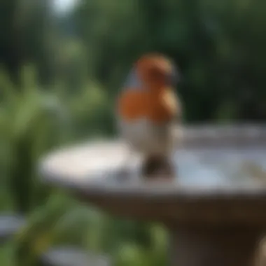 Plastic bird bath designed for easy cleaning