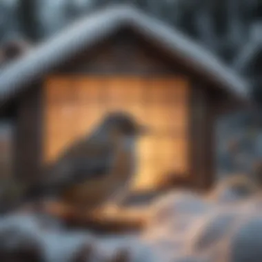 Birds comfortably resting under a cover