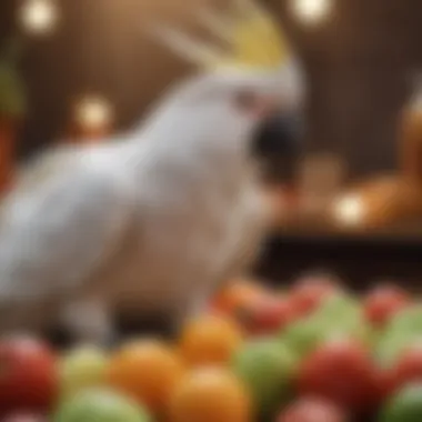 Fresh fruits and vegetables for cockatoo diets