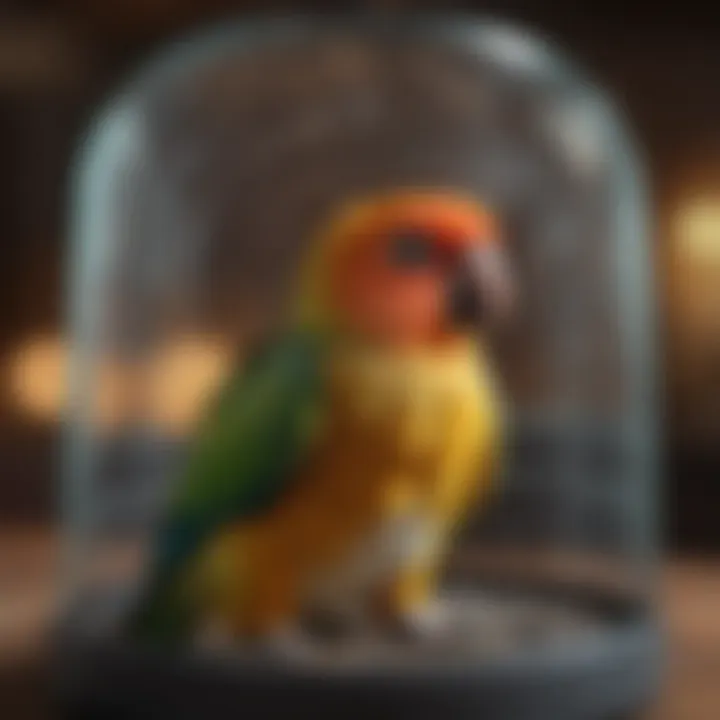 Different styles of travel cages for conures