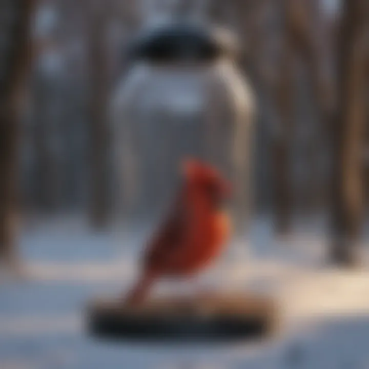 Different types of feeders suitable for attracting cardinals.