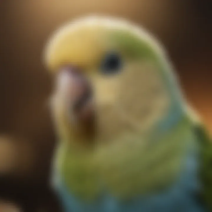 A close-up of a happy, healthy budgerigar