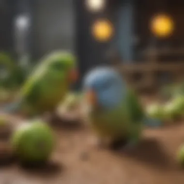 Creating a Thriving Environment for Your Parrotlet Enriched habitat setup for a Pacific Parrotlet