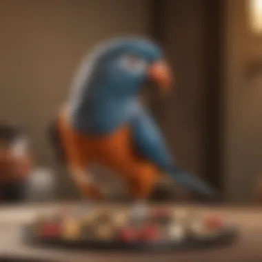 Diverse Options for Pet Bird Nutrition A variety of pet bird food options including seeds, pellets, and fresh fruits.