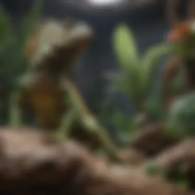 A Well-Designed Iguana Habitat Spacious iguana habitat showcasing plants and climbing structures