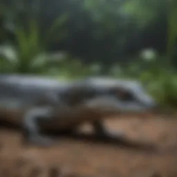 Spacious blue tongue skink habitat showcasing naturalistic design