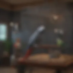 Spacious cage designed for African Grey parrots showcasing various accessories