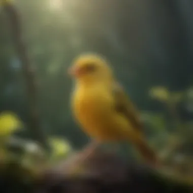 Serene canary in a natural setting