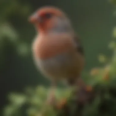 An elegant finch displaying its unique songbird features.