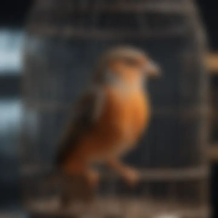 Close-up view of a well-constructed bird cage, highlighting material quality and design