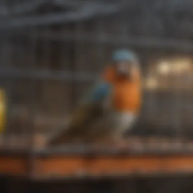 Happy birds comfortably housed in a spacious cage, demonstrating the importance of cage selection