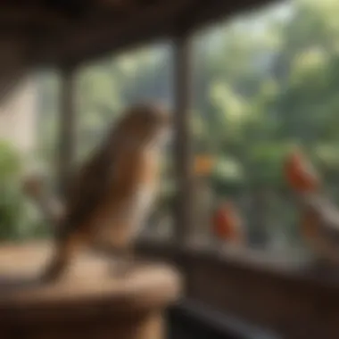 Creating Safe Spaces for Birds A serene environment showcasing a bird enclosure away from cats