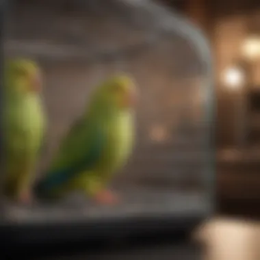 Elegant travel cage showcasing spacious design for parakeets