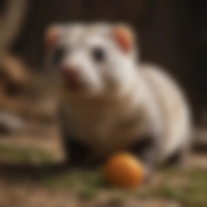 Ferrets engaging in play, illustrating the importance of social interaction and enrichment.