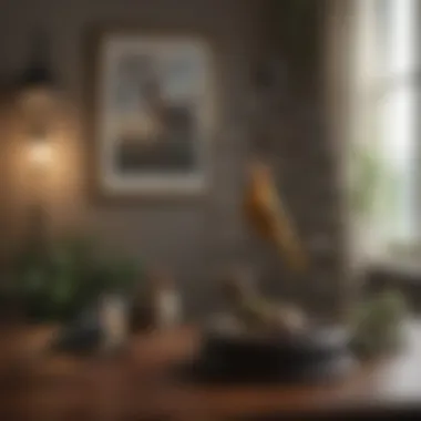 Ideal Habitat: Creating Comfort for Your Feathered Friend An elegant birdcage setup with natural elements and accessories.
