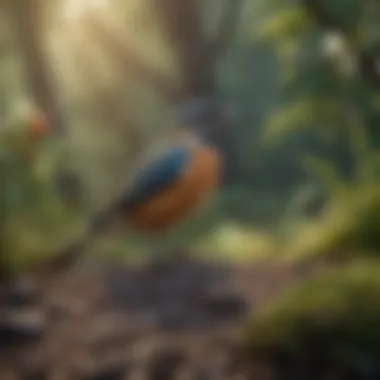 Nature's Playground: A Bird's Perspective A serene landscape showcasing a bird's natural habitat.
