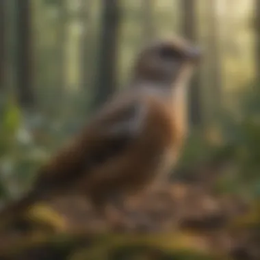 User interacting with a bird call recognition app in nature