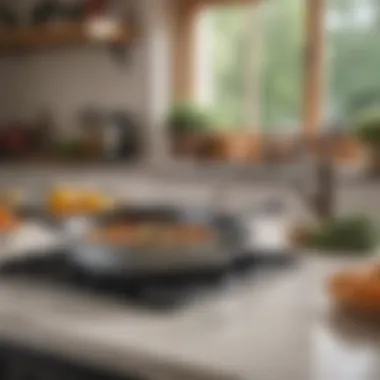 Various recommended bird-friendly cookware products displayed on a countertop