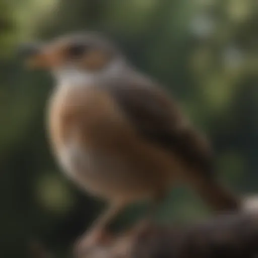 A majestic bird perched on a branch, emitting sounds.