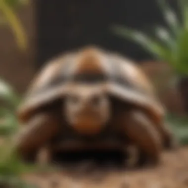 A variety of tortoise food options arranged neatly