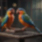 Colorful perches designed for bird cages