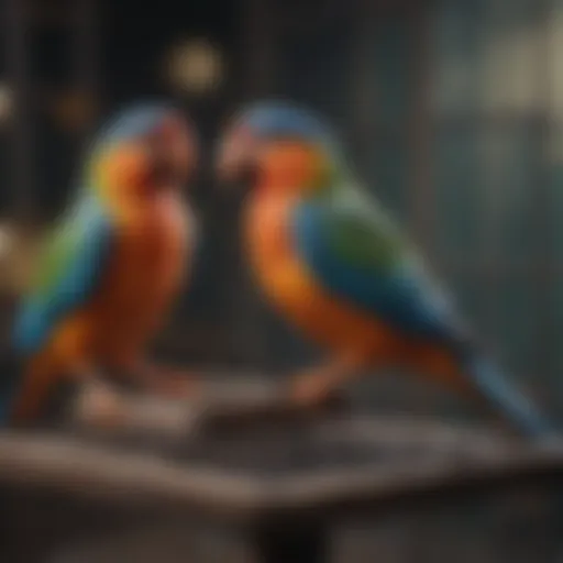 Colorful perches designed for bird cages